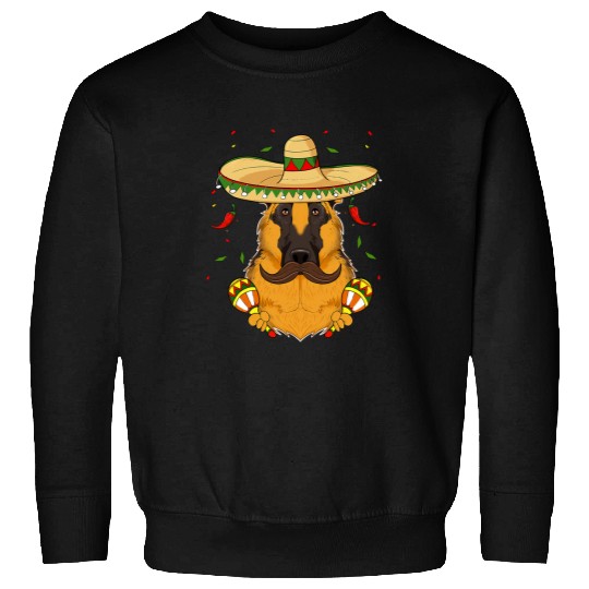 German Shepherd Pet Sombrero Dog I Cinco De Mayo Sweatshirts
