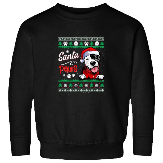 Pitbull Pet Ugly Sweater Christmas Puppy Santa Paws 322 Sweatshirts