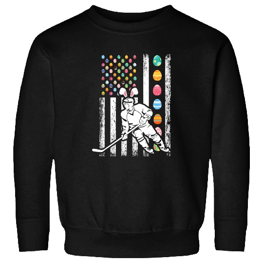 Sport Hockey American Flag Happy Easter Day Gift Sweatshirts