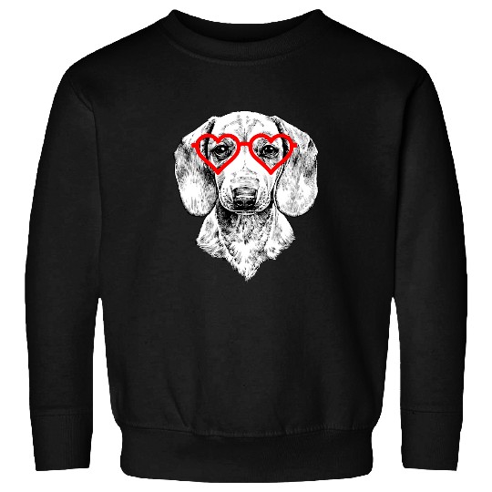 Dachshund Pet Valentines Day Doxie mom Lover 82 Sweatshirts