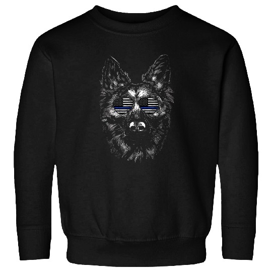 German Shepherd Pet Police Dog K9 USA Sunglass Police Officer Sweatshirts