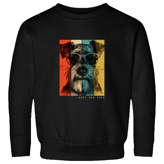 Schnauzer Pet vintages Miniature Schnauzer Dog Mom Dad Kids Men Women Sweatshirts