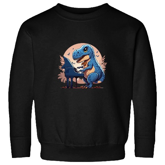 Funny Piano Grand Piano Kids Pianist Dinosaur Music Piano 2 68 Sweatshirts