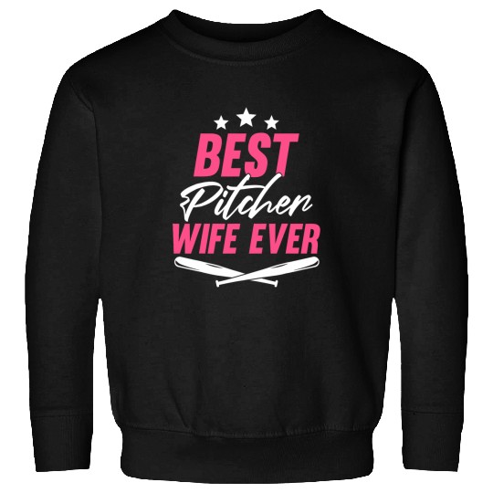 Sport Baseball Pitcher Wife Player Softball Themed Pitcher 1 Sweatshirts