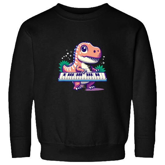 Funny Piano Grand Piano Kids Pianist Dinosaur Music Piano 32 Sweatshirts