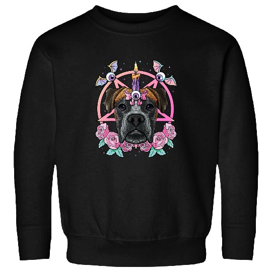 Boxer Pet Pastel Goth Boxer Pagan Creepy Menhera Boxer Sweatshirts