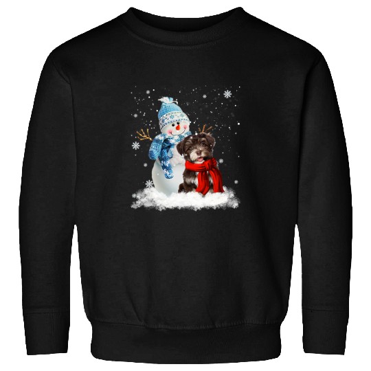 Havanese Pet Funny Havanese Dog Christmas Snowman Christmas Pajama Sweatshirts