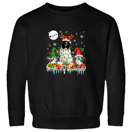 Newfoundland Pet Santa Reindeer Newfoundland Couple Gnomes Christmas Lights Sweatshirts
