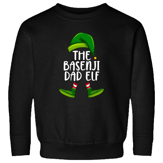 Basenji Pet Dog Basenji Dad Dog Elf Funny Christmas Pajama X mas Men Sweatshirts