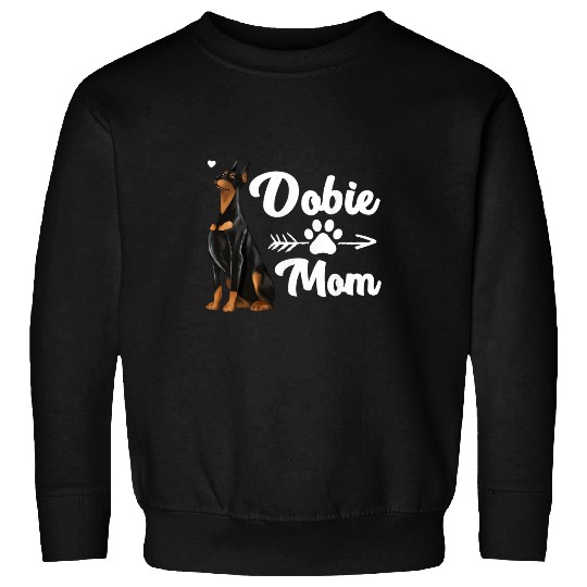 Doberman Pet Mom For Women Girls Mother Doberman Pinscher Dobie Sweatshirts