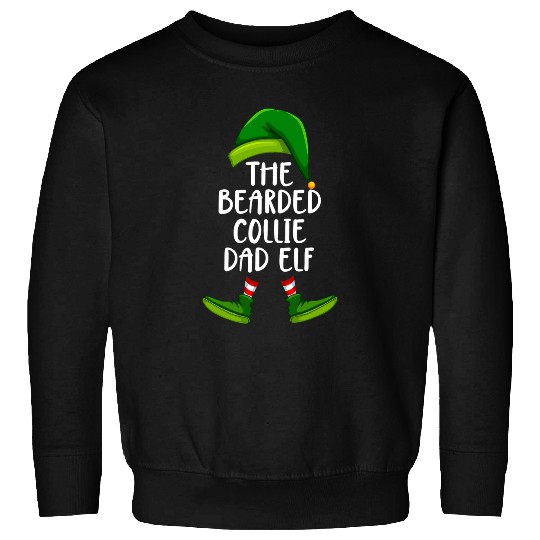 Bearded Collie Pet Dad Dog Elf Funny Christmas Pajama X mas Men Sweatshirts