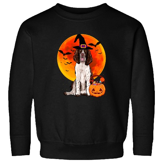 English Springer Spaniel Pet Halloween English Springer Spaniel Jack O Lantern Pumpkin Sweatshirts