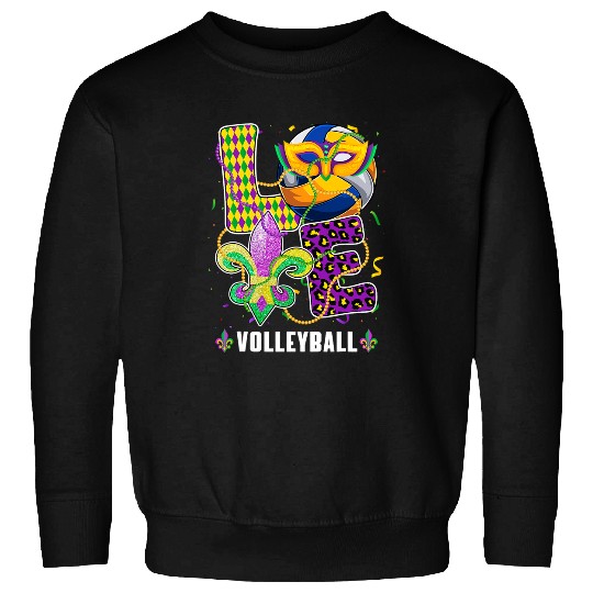 Sport Volleyball Ball Leopard Mardi Gras Fat Tuesday Parade 8 Sweatshirts