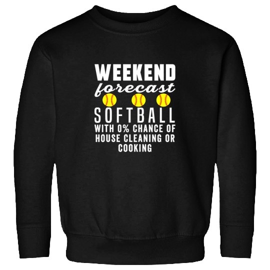 Sport Baseball Mom Funny Baseball Weekend forecast Softball Mothers day Tee Sweatshirts