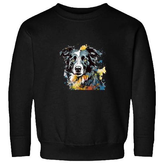 Border Collie Pet K9 Companions Realistic Border Collie Design Sweatshirts