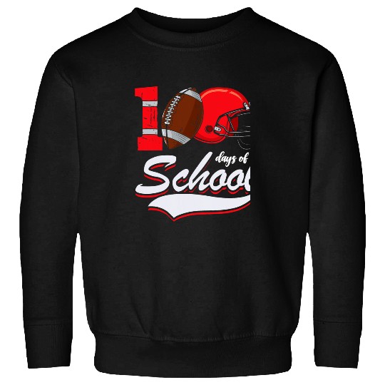 Sport Rugby 100 Days Of School Rugby Football Sports Athletic Player Sweatshirts