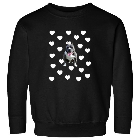 Pitbull Pet Theme Baby Girl Nursery Room Love Hearts Sweatshirts