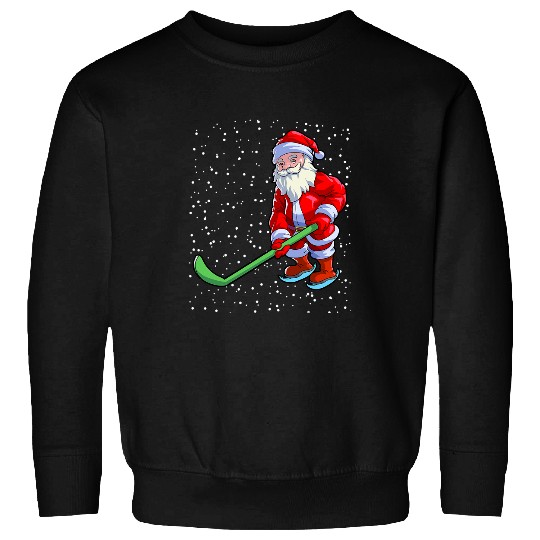 Sport Hockey Christmas Men Boys Ice Hockey Santa Claus Sweatshirts