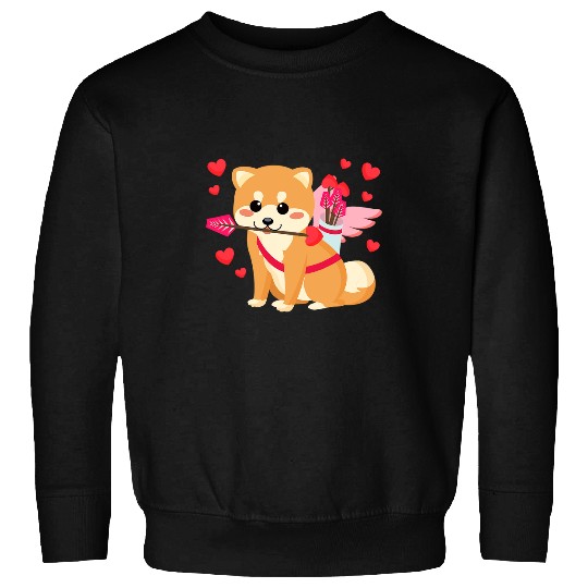 Chow Chow Pet Valentines Day Cute Dog Chow Chow Puppy Dog Cupid Retro 255 Sweatshirts
