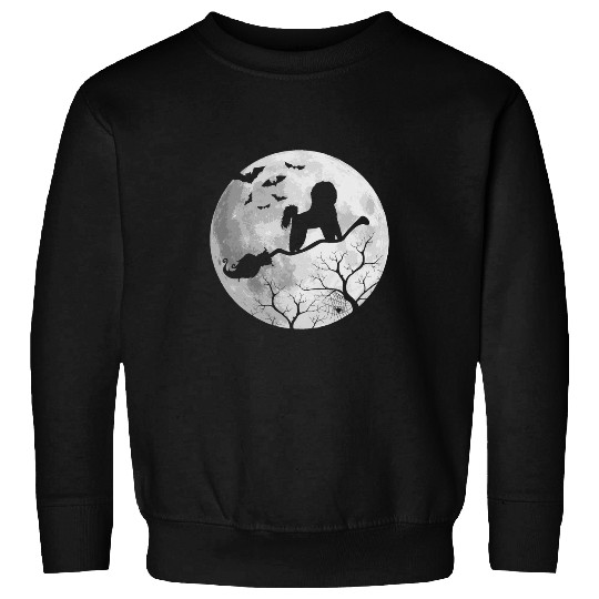 Bichon Pet Frise Funny Bichon Frise Flying Witch Costume Halloween Dog Mom Sweatshirts