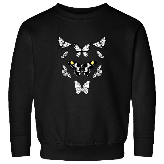 Coyote Mammal Butterfly Grunge Fairycore Aesthetic Mall Goth Gothic Sweatshirts