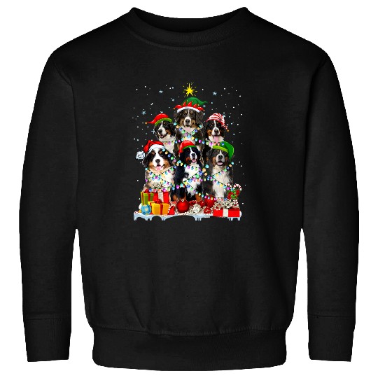 Bernese Mountain Pet Funny Bernese Mountain Dog Christmas Tree Cute Xmas Sweatshirts