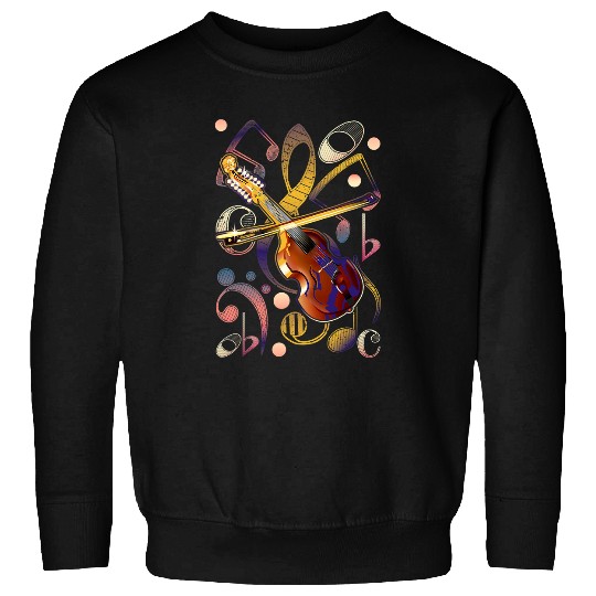 Funny Violin With Notes Design for Violin Player and Musicians 230 Sweatshirts