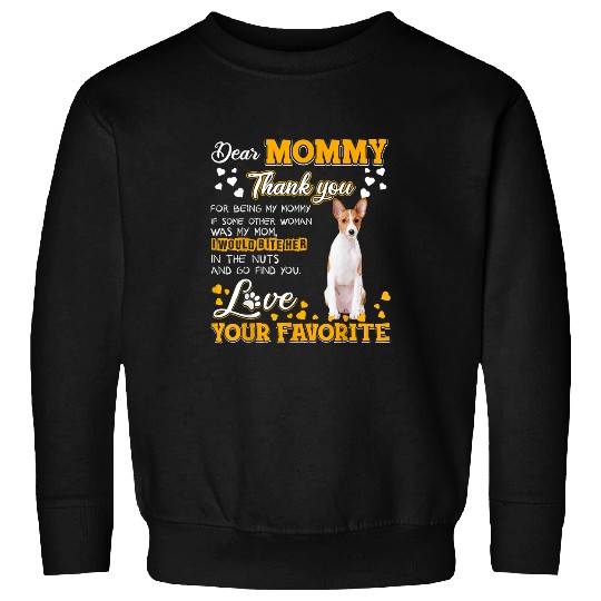 Basenji Pet Dog Basenji Dear Mommy Thank You For Being My Mommy Sweatshirts