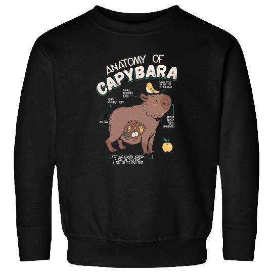 capybaras Mammal Anatomy Of capybaras Rodent Animals capybarass Funny Sweatshirts
