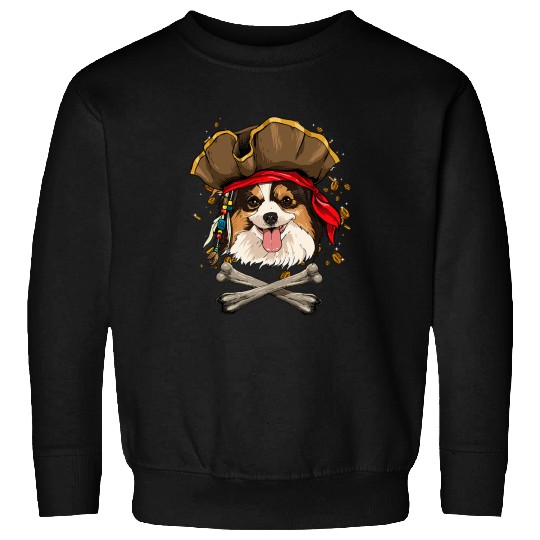 Papillon Pet Pirate Jolly Roger Flag Crossbones Sweatshirts