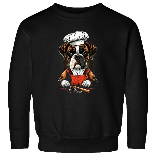 Boxer Pet Cooking Boxer Dog Restaurant cook on Boxer Dog chef Sweatshirts