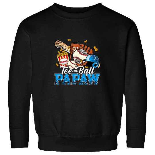 Sport Baseball T Ball Papaw Leopard Funny Baseball Happy Fathers Day Sweatshirts