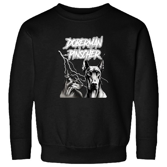 Doberman Pet Pinscher Goth Puppy Punk Rock 80s Alternative Sweatshirts