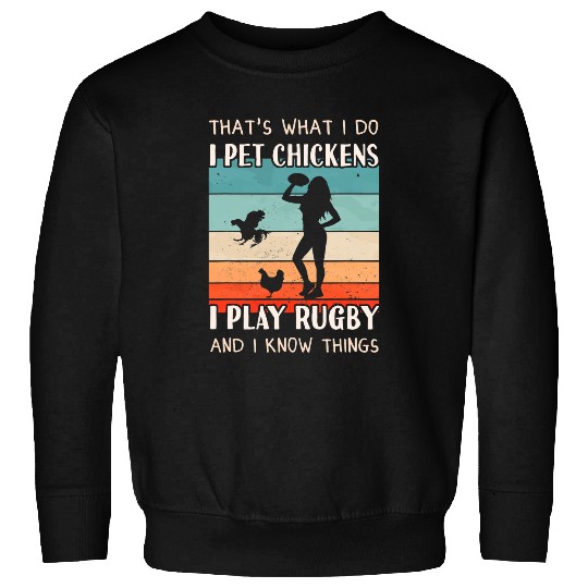 Sport Rugby Rugby Player Outfit Chicken Breeder Design Women Rugby Sweatshirts