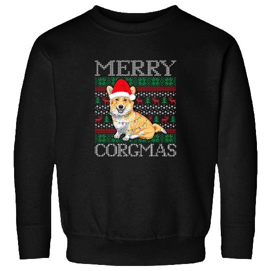 Corgi Pet Dog Merry Corgmas Ugly Corgi Christmas Novelty xmass Pajamas 529 Sweatshirts