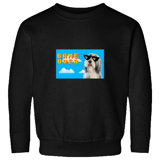 Bearded Collie Pet 8Bit Game Over Sweatshirts