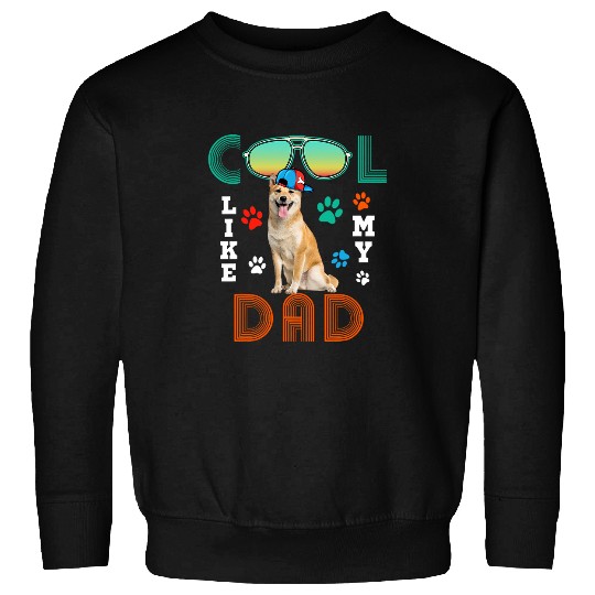 Shiba Inu Pet vintages Cool Like My Dad Costume Shiba Inu Wearing Cap Sweatshirts