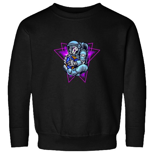 Coyote Mammal Astronaut wolfs Spaceman Funny Space Astronomy women men Sweatshirts