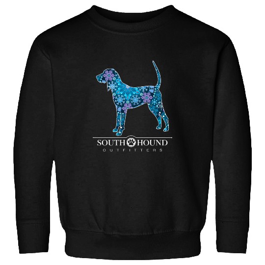 Coonhound Pet Redtick Bluetick Coonhound Dog Bohemian Snowflake Pattern Sweatshirts