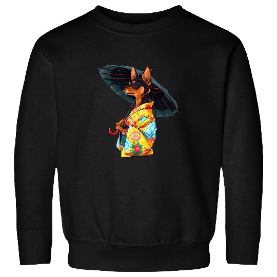Miniature Pinscher Pet Kimono Funny Dog Japan Sweatshirts