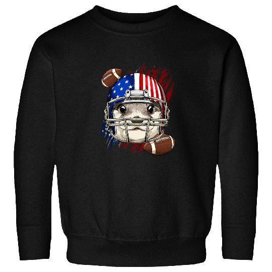 Sport American Football Player River Sea Otter Patriotic Animal Sweatshirts