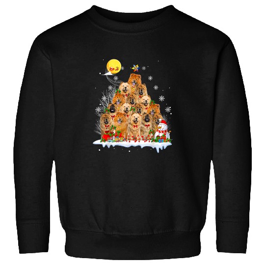 Chow Chow Pet Reindeer Pine Christmas Sweatshirts