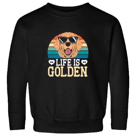 Golden Retriever Pet Womens Life Is Golden for a Golden Retriever Mom Fan 440 Sweatshirts
