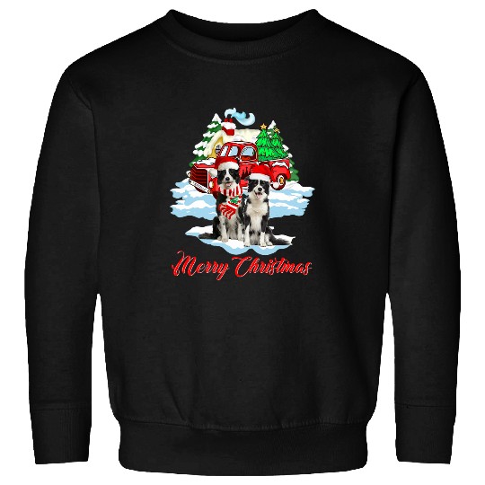 Border Collie Pet Merry Christmas Funny Santa Border Collie Dog Christmas Sweatshirts