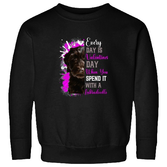 Labradoodle Pet Funny Valentines Day Brown Labradoodle Mom Mother Sweatshirts
