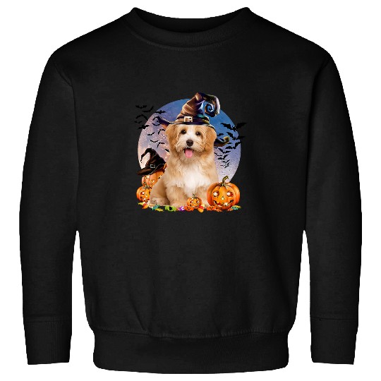 Havanese Pet Halloween Havanese Jack O Lantern Pumpkin Moon 43 Sweatshirts