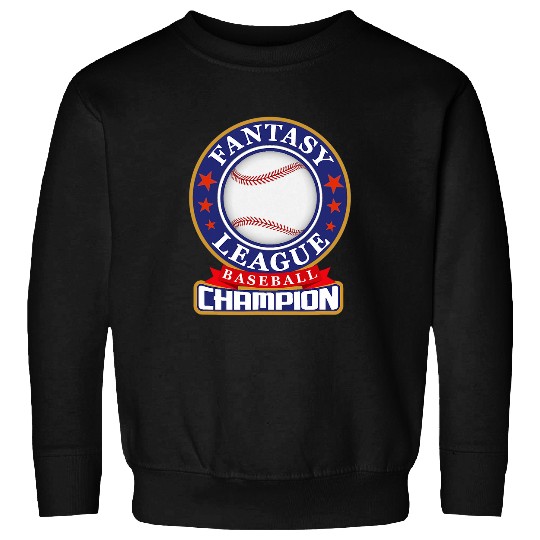 Sport Baseball Fantasy Baseball League Champion Gold Victory Trophy Sweatshirts