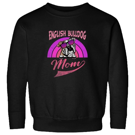English Bulldog Pet Vintage English Bulldog Mom Mothers Day Sweatshirts