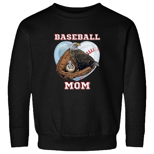 Sport Baseball Womens Sports in Nature Bald Eagle Family American Baseball Mom Sweatshirts