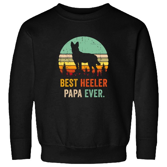 Australian Cattle Pet bests Papa Ever Gift Red Blue Heeler Australian Cattle Sweatshirts